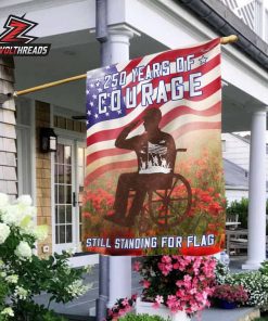 America 250th Anniversary Veteran Courage Still Standing For The Flag Double Sided Garden House Flag