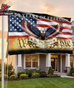 America 250th Anniversary We The People Eagle And Freedom 1776-2026 Double Sided Garden House Flag