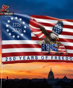 America 250th Anniversary USA Eagle Betsy Ross Freedom Double Sided Garden House Flag