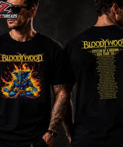 Bloodywood System Of A Brown 2026 US Tour Tee Merch Limited Two Sided Unisex T-Shirt