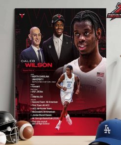 Caleb Wilson From North Carolina Tar Heels Is The 4th Pick By Chicago Bulls NBA Draft 2026 Home Decor Poster Canvas