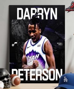 Darryn Peterson From Kansas Jayhawks Is The 2nd Pick By Utah Jazz NBA Draft 2026 Home Decor Poster Canvas