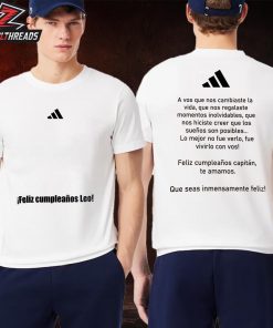 Feliz Cumpleanos Leo Tee For Staff In Argentina National Football Team World Cup 2026 Two Sided Unisex T-Shirt