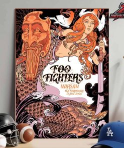 Foo Fighters Event Poster At PGE Narodowy Warsaw On 15th June 2026 Home Decor Poster Canvas