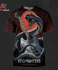 Foo Fighters Event Poster At Unity Arena Oslo On June 10th 2026 All Over Print Shirt