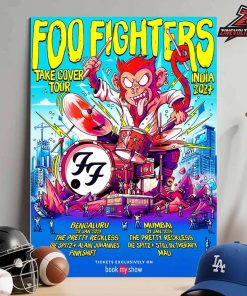 Foo Fighters Take Cover Tour India 2027 At Bengaluru And Mumbai On January 29th And 31st 2027 Home Decor Poster Canvas