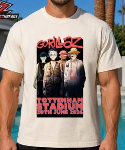 Gorillaz Moutain Tour 2026 At Tottenham Stadium On June 20th 2026 Unisex T-Shirt
