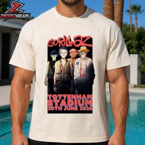 Gorillaz Moutain Tour 2026 At Tottenham Stadium On June 20th 2026 Unisex T-Shirt