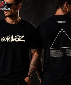 Gorillaz The Moutain Summer Tour 2026 Merch Summer Tour Dates Tee At Totttenham Hotspur Stadium London On June 20th 2026 Two Sided Unisex T-Shirt