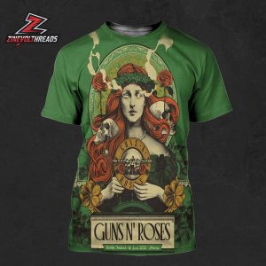 Guns N’ Roses European 2026 Tour Event Poster At 3Arena Dublin Ireland On June 10th All Over Print Shirt