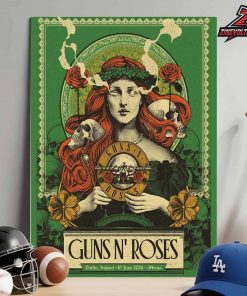 Guns N Roses European 2026 Tour Event Poster At 3Arena Dublin Ireland On June 10th Home Decor Poster Canvas