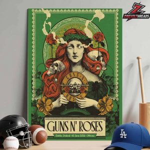 Guns N Roses European 2026 Tour Event Poster At 3Arena Dublin Ireland On June 10th Home Decor Poster Canvas