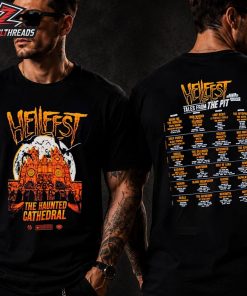 Hellfest Tales From The Pit 2026 The Haunted Cathedral Tee Merch Official Two Sided Unisex T-Shirt