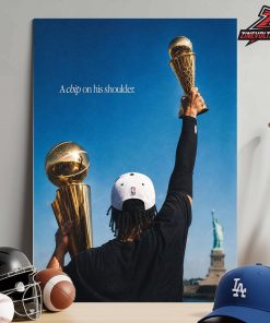 Jalen Brunson A Chip On His Shoulder Poster 2026 NBA Finals Champions And NBA Finals MVP Home Decor Poster Canvas