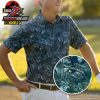Jurassic Park Fossil Records RSVLTS All-Day Polo Shirt Dinosaur Movie Performance Golf Polo
