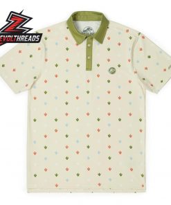Jurassic Park T Rax RSVLTS All-Day Polo Shirt Dinosaur Footprint Performance Golf Polo