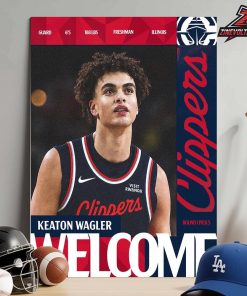 Keaton Wagler From Illinois Fighting Illini Is The 5th Pick By Los Angeles Clippers NBA Draft 2026 Home Decor Poster Canvas