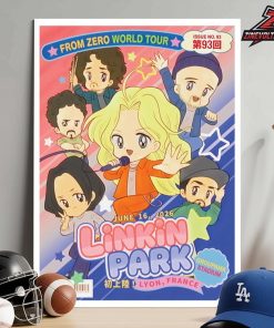 Linkin Park From Zero 2026 Tour Lyon Poster On June 16th Home Decor Poster Canvas