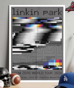 Linkin Park From Zero 2026 Tour Madrid Poster On June 24th Home Decor Poster Canvas
