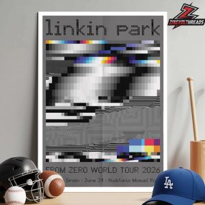 Linkin Park From Zero 2026 Tour Madrid Poster On June 24th Home Decor Poster Canvas
