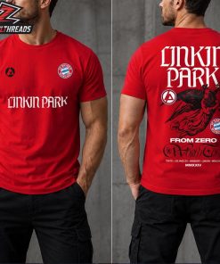 Linkin Park x FC Bayern Munchen Red Tee Limited Edition At Pop Up Store On June 11th-12th 2026 Two Sided Unisex T-Shirt