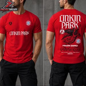 Linkin Park x FC Bayern Munchen Red Tee Limited Edition At Pop Up Store On June 11th-12th 2026 Two Sided Unisex T-Shirt