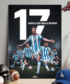 Lionel Messi 17 World Cup Goals Break All-Time Goals Record Of Klose Home Decor Poster Canvas