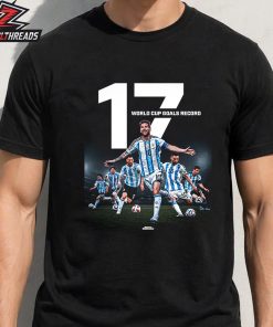 Lionel Messi 17 World Cup Goals Break All-Time Goals Record Of Klose Unisex T-Shirt