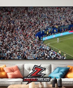 Lionel Messi Iconic Photo Of Leo And Argentina Fans In First Match World Cup 2026 With First Hattrick Of Messi At World Cup Home Decor Poster Canvas