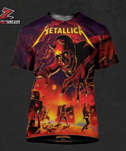 Metallica M72 Bologna Italy Artwork Venue Poster By Nino Cammarata Merch Pop Up Store At Stadio Renata Dall Ara On June 3rd 2026 All Over Print Shirt