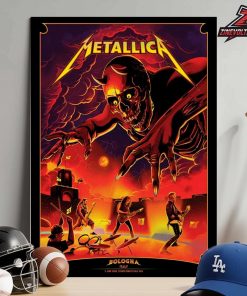 Metallica M72 Bologna Italy Artwork Venue Poster By Nino Cammarata Merch Pop Up Store At Stadio Renata Dall Ara On June 3rd 2026 Home Decor Poster Canvas