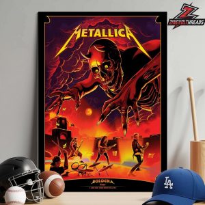 Metallica M72 Bologna Italy Artwork Venue Poster By Nino Cammarata Merch Pop Up Store At Stadio Renata Dall Ara On June 3rd 2026 Home Decor Poster Canvas