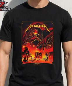 Metallica M72 Bologna Italy Artwork Venue Poster By Nino Cammarata Merch Pop Up Store At Stadio Renata Dall Ara On June 3rd 2026 Unisex T-Shirt