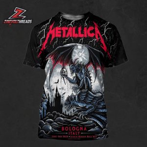 Metallica M72 Bologna Italy Artwork Venue Poster Merch Pop Up Store At Stadio Renata Dall Ara On June 3rd 2026 All Over Print Shirt
