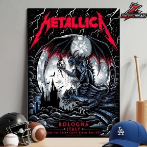 Metallica M72 Bologna Italy Artwork Venue Poster Merch Pop Up Store At Stadio Renata Dall Ara On June 3rd 2026 Home Decor Poster Canvas