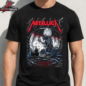 Metallica M72 Bologna Italy Artwork Venue Poster Merch Pop Up Store At Stadio Renata Dall Ara On June 3rd 2026 Unisex T-Shirt