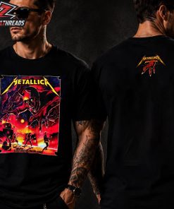 Metallica M72 Bologna Italy Artwork Venue Tee By Nino Cammarata Merch Pop Up Store At Stadio Renata Dall Ara On June 3rd 2026 Two Sided Unisex T-Shirt