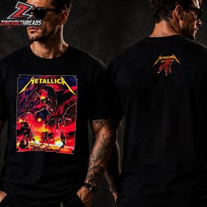 Metallica M72 Bologna Italy Artwork Venue Tee By Nino Cammarata Merch Pop Up Store At Stadio Renata Dall Ara On June 3rd 2026 Two Sided Unisex T-Shirt