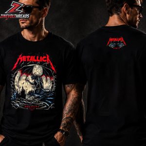 Metallica M72 Bologna Italy Artwork Venue Tee Merch Pop Up Store At Stadio Renata Dall Ara On June 3rd 2026 Two Sided Unisex T-Shirt