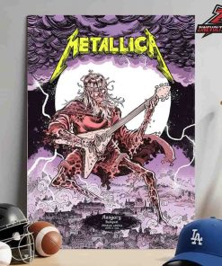 Metallica M72 Budapest Hungary Venue Poster Merch Pop Up Store At Puskas Arena On June 11th 2026 Home Decor Poster Canvas