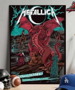 Metallica M72 Cardiff Wales Venue Poster By Duchess Of Dark Merch Pop Up Store At Prinicipality Staidum On June 28th 2026 Home Decor Poster Canvas
