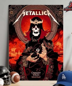 Metallica M72 Cardiff Wales Venue Poster Merch Pop Up Store At Prinicipality Staidum On June 28th 2026 Home Decor Poster Canvas