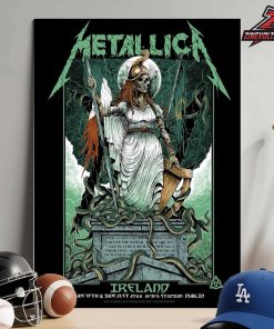 Metallica M72 Dublin Ireland Venue Poster Merch Pop Up Store At Aviva Stadium On June 19th And 21st 2026 Home Decor Poster Canvas