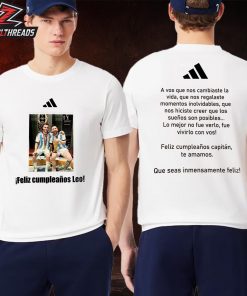 Nicolas Tagliafico Feliz Cumpleanos Leo Tee With Photo Moment With Messi Two Sided Unisex T-Shirt