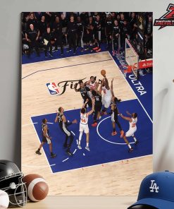 OG Anunoby Game-Winning Putback Photo Capture Complete Greatest Comback For Knicks Win Game 4 Against Spurs Home Decor Poster Canvas
