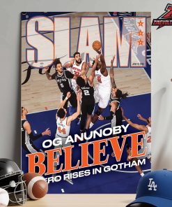 OG Anunoby New York Knicks On Cover Magazine Slam 262 Believe A Hero Rises In Gotham Home Decor Poster Canvas