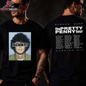 Passion Pit Tour Photo Tee Pretty Penny Tour Merch 2026 Two Side Unisex T-Shirt