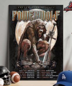 Powerwolf European Summer Tour 2026 Poster Dates And Cities Home Decor Poster Canvas