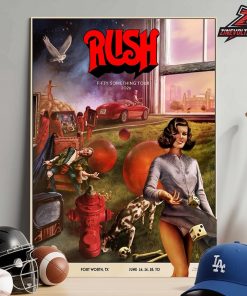 Rush Fifty Something Tour 2026 Limited Edition Poster At Dickies Arena Forth Worth TX On June 24 26 28 30 Home Decor Poster Canvas