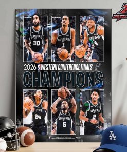San Antonio Spurs Authentic 2026 NBA Western Conference Finals Champions Home Decor Poster Canvas